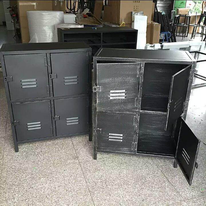 美式复古铁皮柜工业风做旧金属风储物柜工具收纳柜做旧工业风斗柜