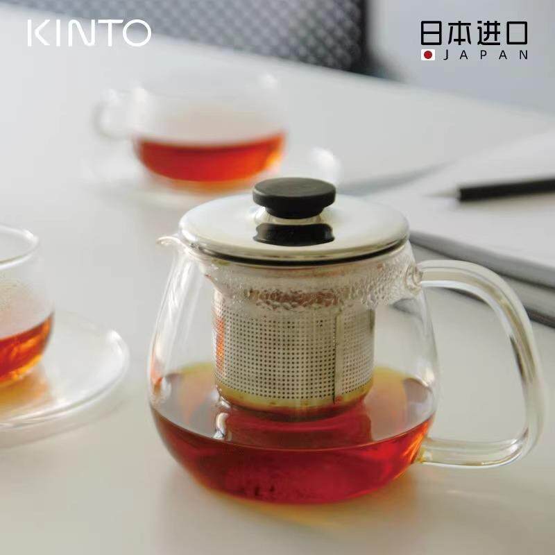 日本进口Kinto极简玻璃泡茶壶带过滤网养生壶花茶茶杯日式水具