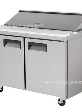 披萨冷藏保鲜工作台商用冰箱撒料台比萨开槽冷风雪柜沙拉美款冷柜