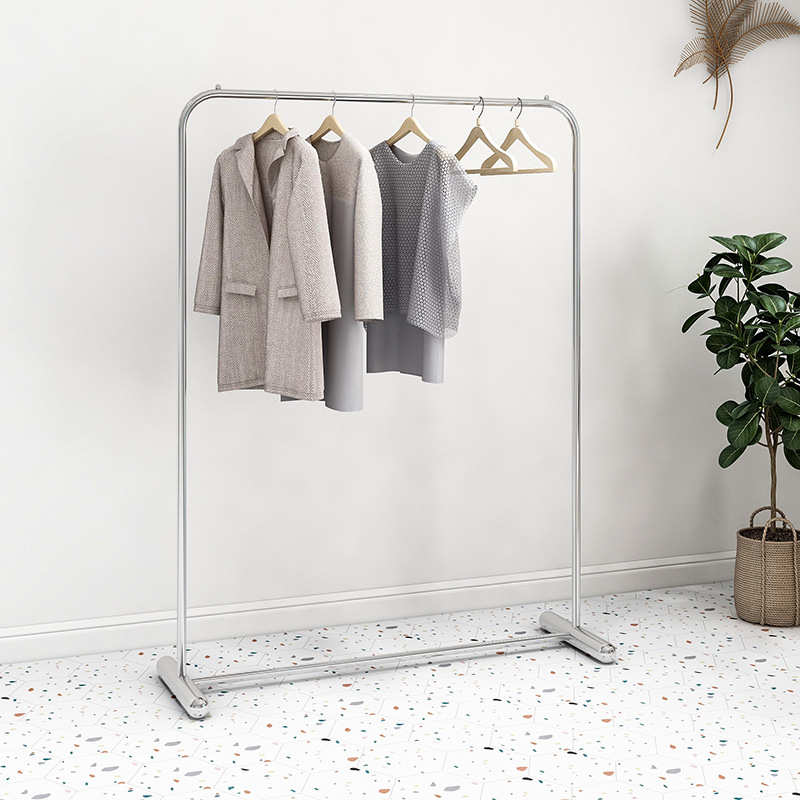 服装店展示架陈列道具中岛落地式挂衣架女装店货架专用不锈钢架子