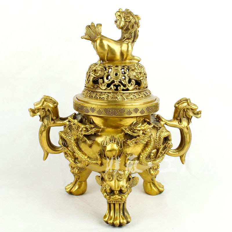 龙檀香炉摆件金属香炉工艺品黄铜炉黄铜炉黄铜黄铜熏香貔貅,特色手工艺,其他特色工艺品,淘宝优惠券,粉丝福利购,淘宝优惠卷