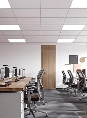 le格栅灯600x600平板6灯INB嵌入式办l公室d60x0工程灯盘ed面板灯