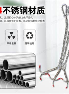 锚鱼钩大码滚钩无倒刺锚钩大号锚青鱼鲢鱼挂鱼划鱼钩三锚钩蝴蝶钩