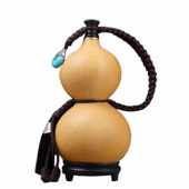 开口天然蜂蜡防渗酒葫芦装 酒水家居烙画摆件挂件酒葫芦 水装