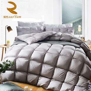 缱绻一生羽绒被90白鹅绒冬被加厚保暖双人单人皖西大朵白鹅绒被子