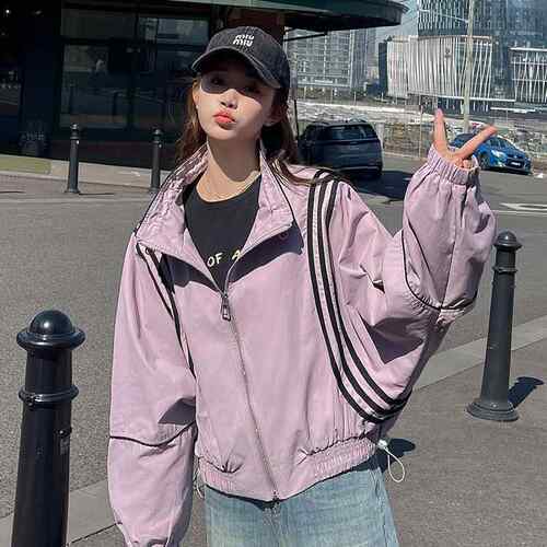 棒球服春外套秋ZBO851X女新款休学院风休闲宽松搭时闲百尚减龄短