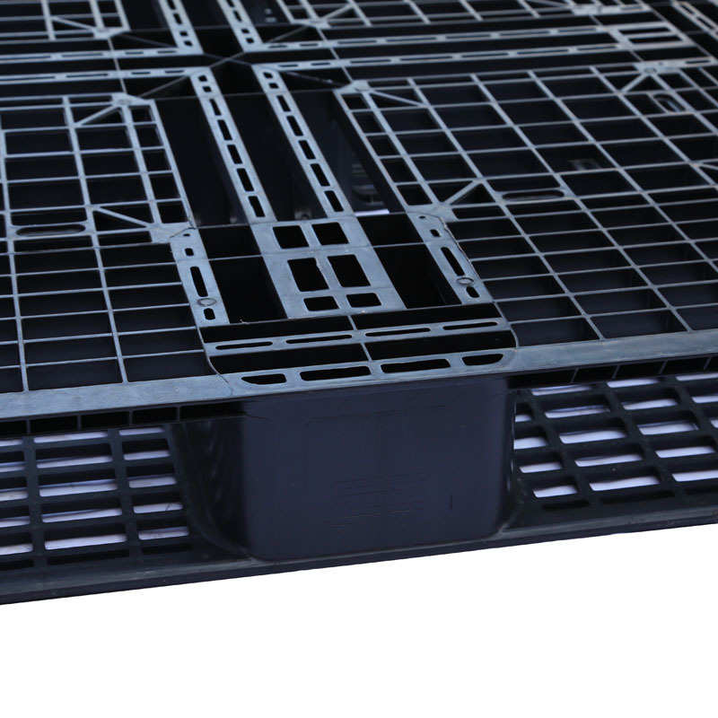 黑色田字形网格塑料托盘1210塑胶卡板单面地台板叉车栈板仓储垫板