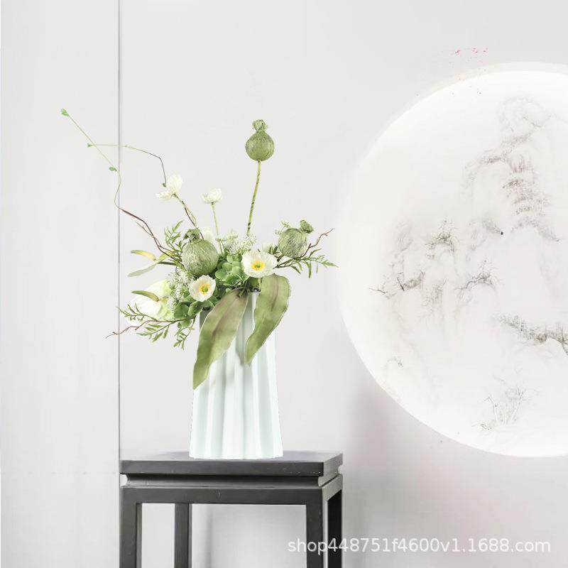 现简486约新中式整体花代艺装花饰轻奢家居桌面艺摆件客厅边品几