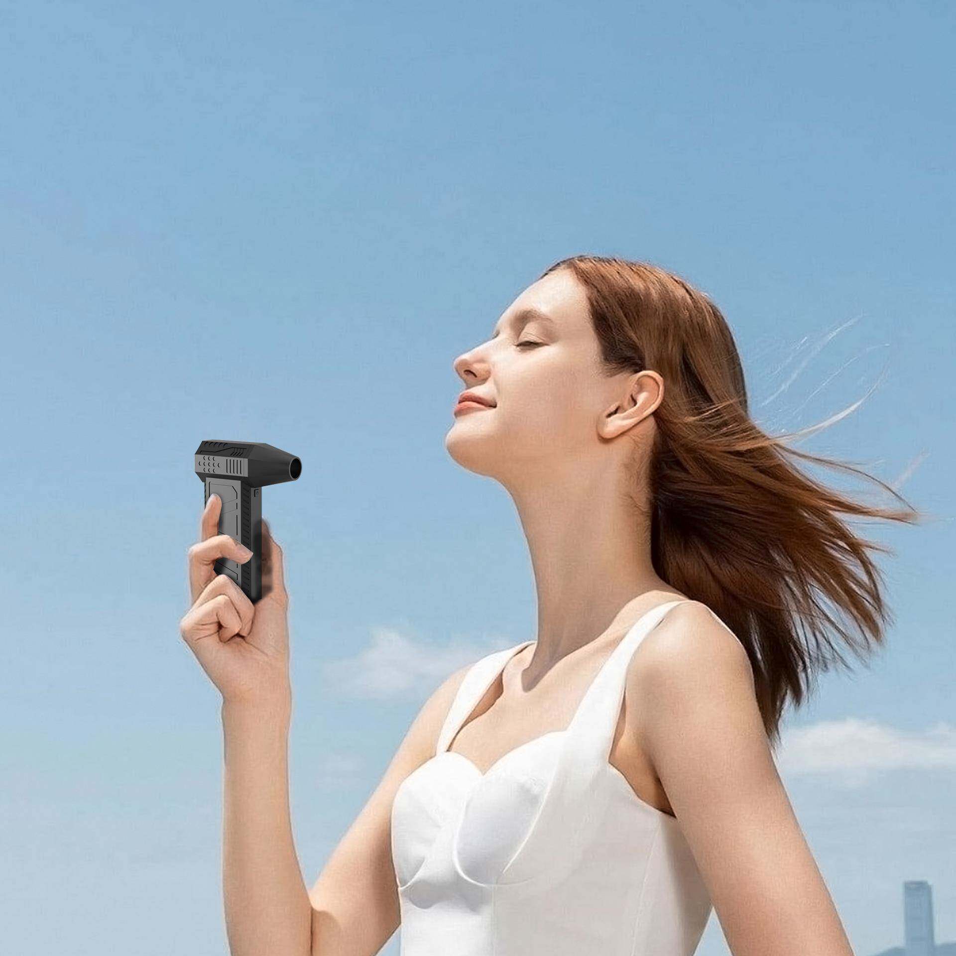 电空涡轮风扇手持式无刷气电机空气动鼓炭风YZ-80机用于燃烧木露