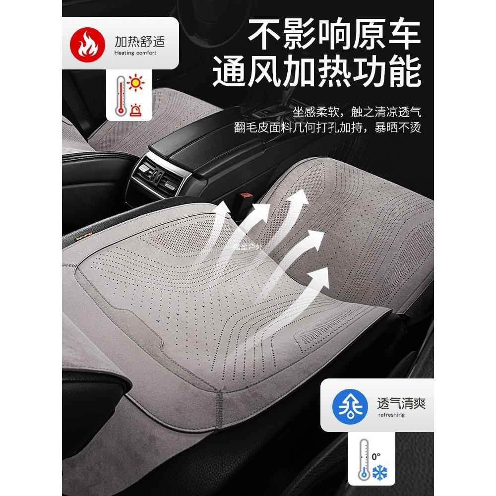 汽新款翻毛皮车坐座垫四季通用拉509姆斯透气夏季座垫薄半包车垫