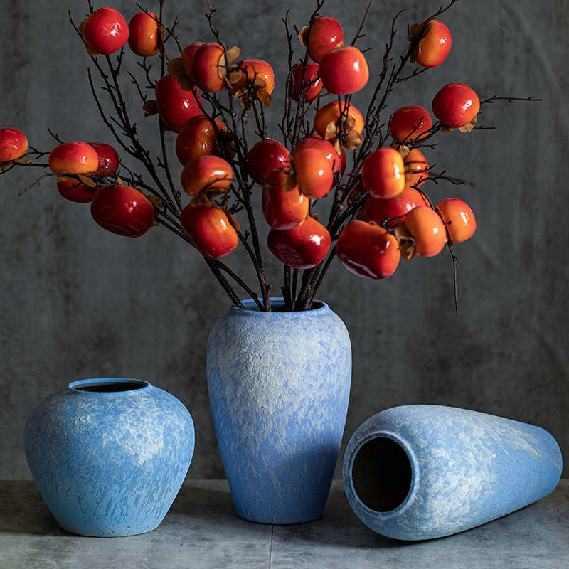 景德镇新中式陶瓷花瓶插干花家居花器餐桌摆件陶艺水培客厅装饰品