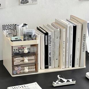 书立架桌面书架书本固定收纳盒亚克力学生书桌上书籍置物架书档夹