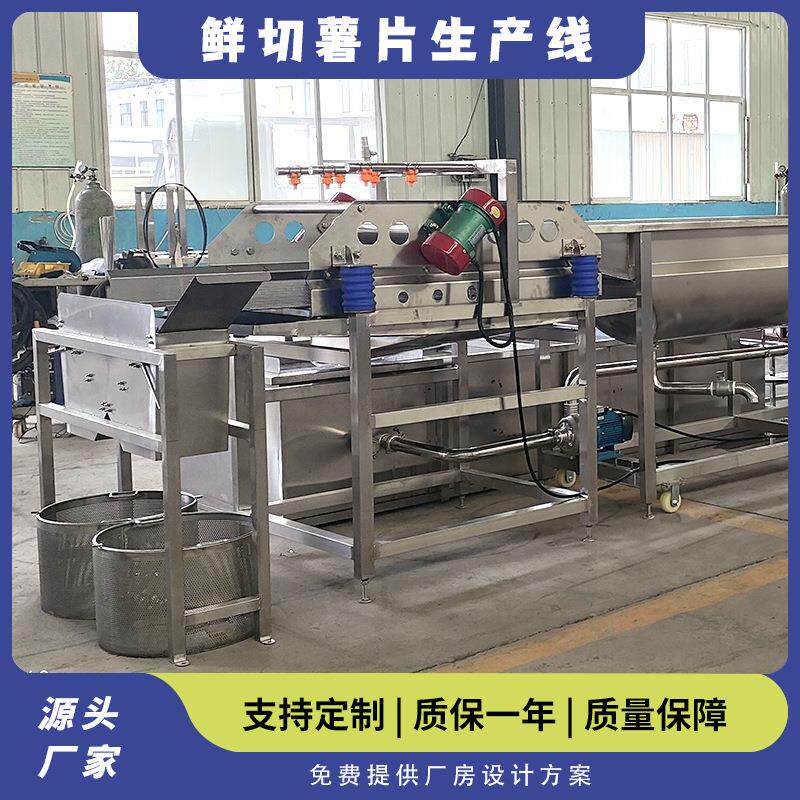 每小时100公斤鲜切薯片加工全套机器设备 涡流清洗机 薯片漂洗机