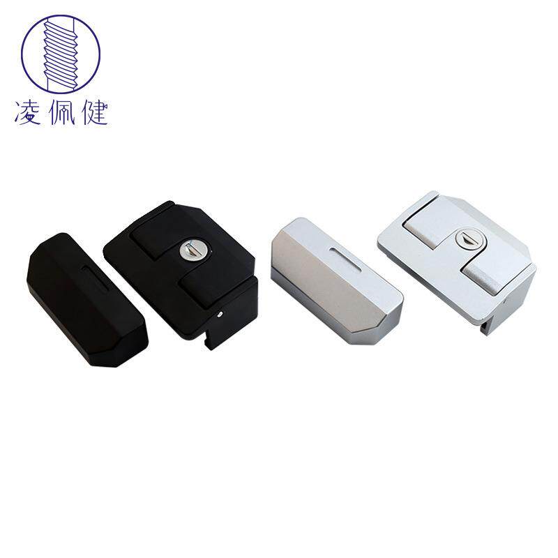 工业铝型材框架门锁铁栅栏锁适用20/30/40/45/50型材打孔安装