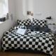 简约格子洗APM棉床四件套春秋款 床单被件套床笠学水生宿舍三上套