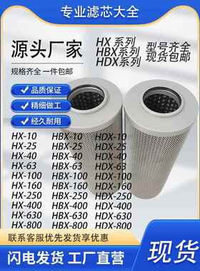 液压油滤芯HX-63X20 HBX-40*10Q HDX-160X20Q HX-100/250/400/630