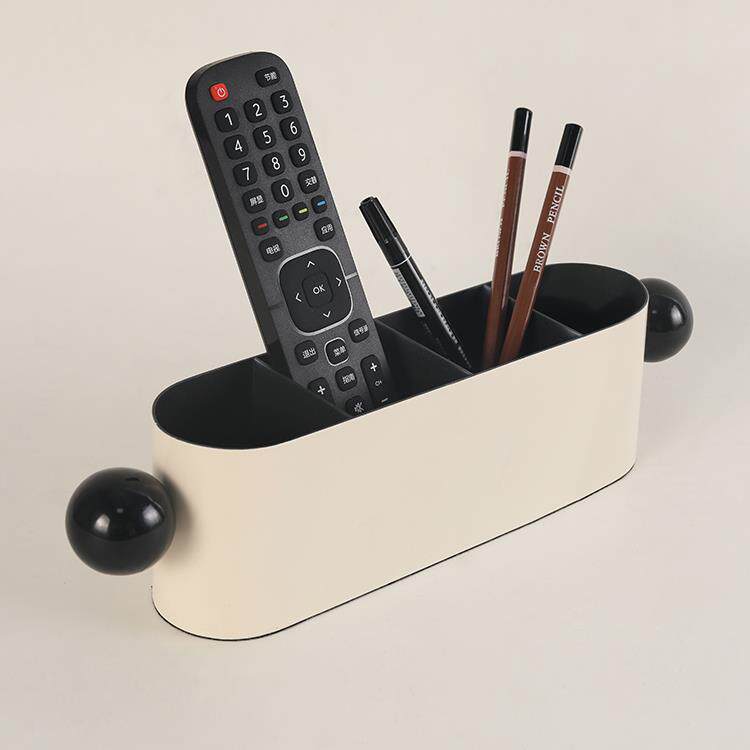 遥控器收纳盒子电视柜摆件圆球客厅金属床头柜空调投影遥控放置盒