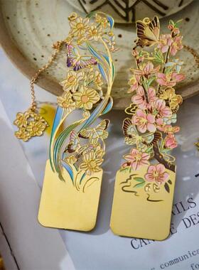 Retro Chinese Metal Hollow Bookmarks Creative Out Bookmark B