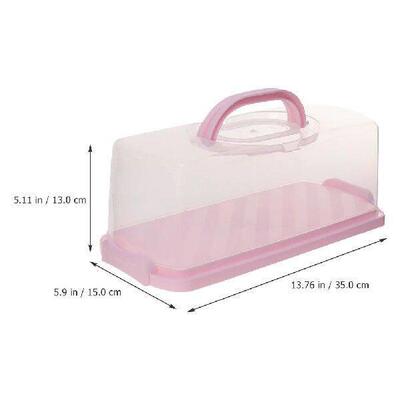 Plastic Rectangular Bread Box with Clear Lid Loaf Cake