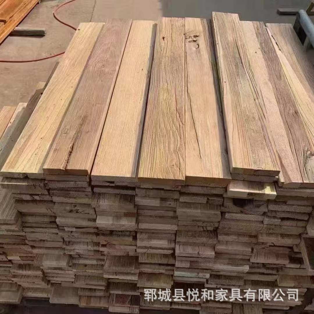 厂家批发自然纹理老榆木板材装修护墙板实木整张飘窗板书桌面板