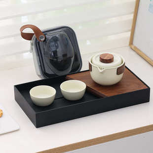 快客杯一壶四杯随身包功夫茶具套装 旅行茶具伴手礼户外便携式 送礼