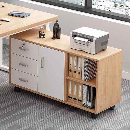 柜子储物柜打印机置物架放置柜办公室桌下收纳柜带锁移动抽屉矮柜