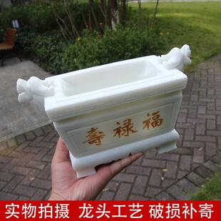 石香炉鼎香碗花瓶汉白玉石香炉墓前祭祀供奉石雕工艺礼品摆饰实用