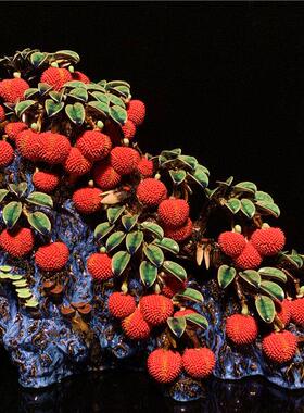 石湾公仔陶瓷满堂红摆件家居玄关客厅荔枝大号装饰品乔迁新居礼物