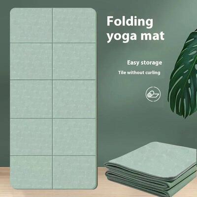 Foldable yoga mat portable thick anti slip fitness home floo