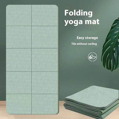 Foldable yoga mat portable thick anti slip fitness home floo