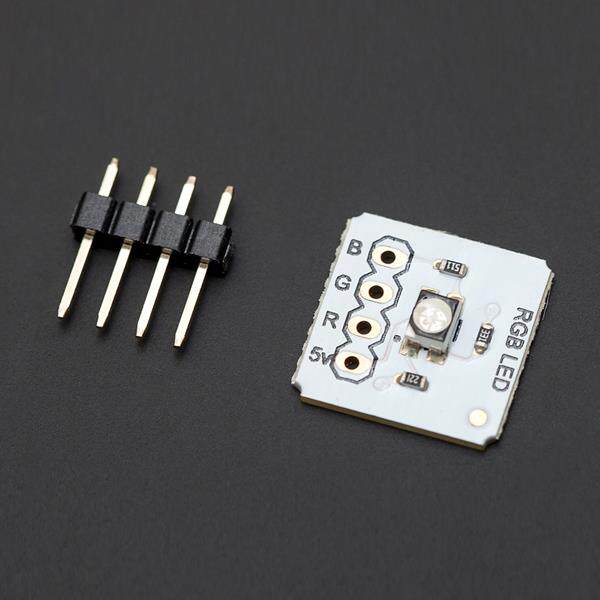 Arduino全彩LED模组 3528红绿蓝高亮度RGB灯珠模组 含直插排针