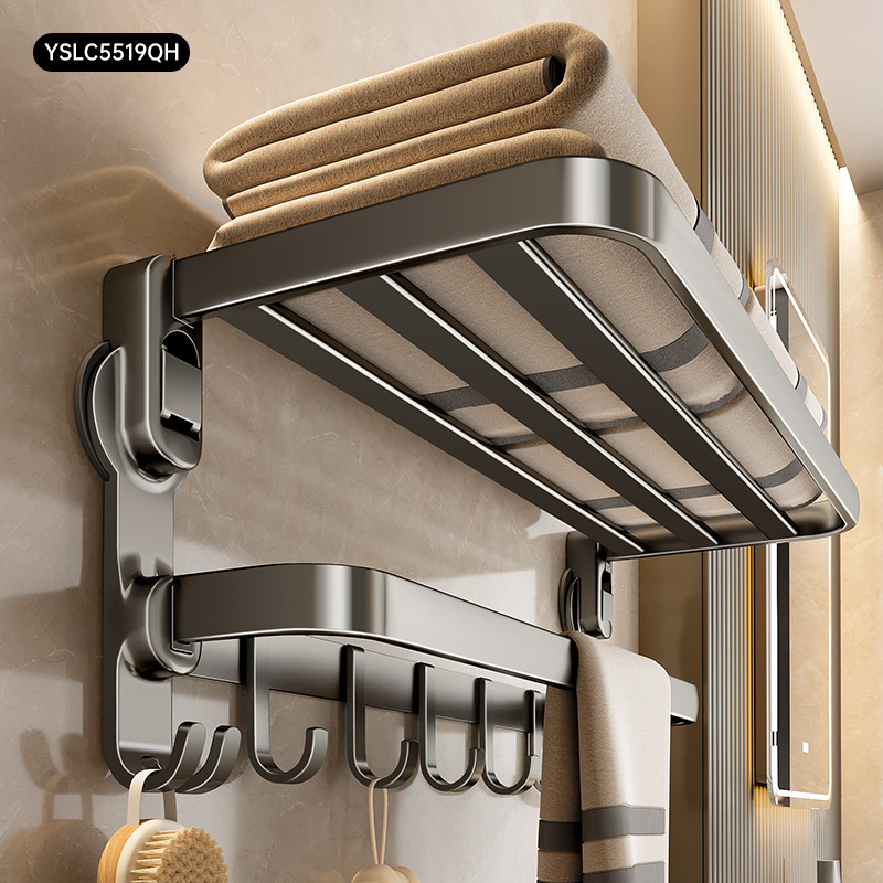 铝合金毛巾架卫生间灰色毛巾环