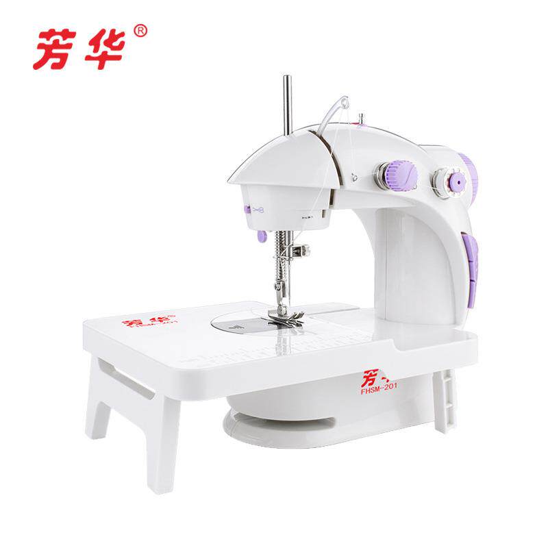 缝纫机201家用电动迷你可脚踏台式缝纫机金属勾尖送扩展台