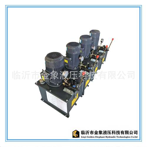 液压泵站11W卧式十六通径六连高低压组合液压系统叶片泵风冷600L