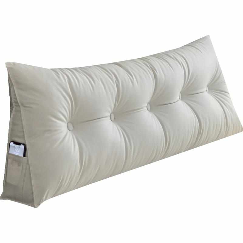 免洗猫爪皮床头软包学生宿舍床靠背枕高级感床上大靠垫榻榻米靠枕