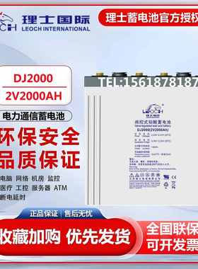 理士2V2000AH储能蓄电池DJ2000铅酸免维护光伏电网基站发电厂船舶