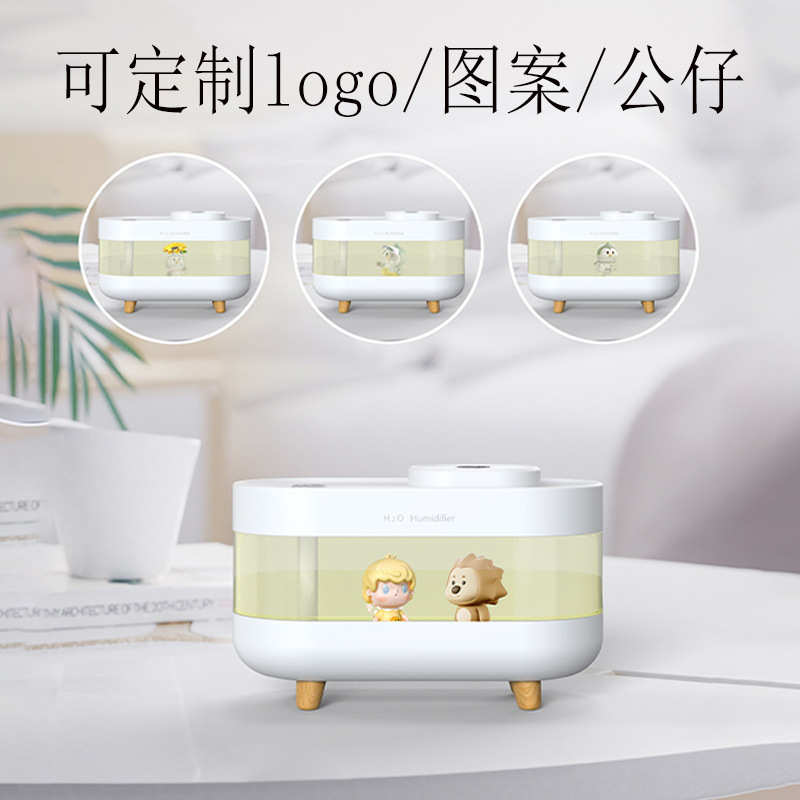 家用双喷加湿器台式微孔加湿器小型静音卧室大容量喷雾加湿器