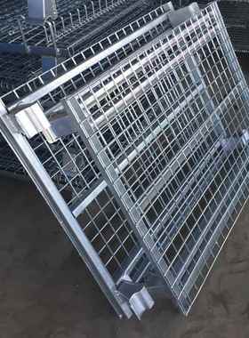 网格铁托盘槽钢框架网格面板四面进叉镀锌金属托盘