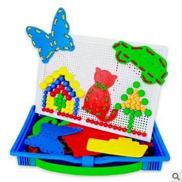 蘑菇钉丁组合插板拼图350粒塑料插珠(潜力）儿童益智玩具3-7岁,玩具/童车/益智/积木/模型,普通塑料积木,淘宝优惠券,粉丝福利购,淘宝优惠卷