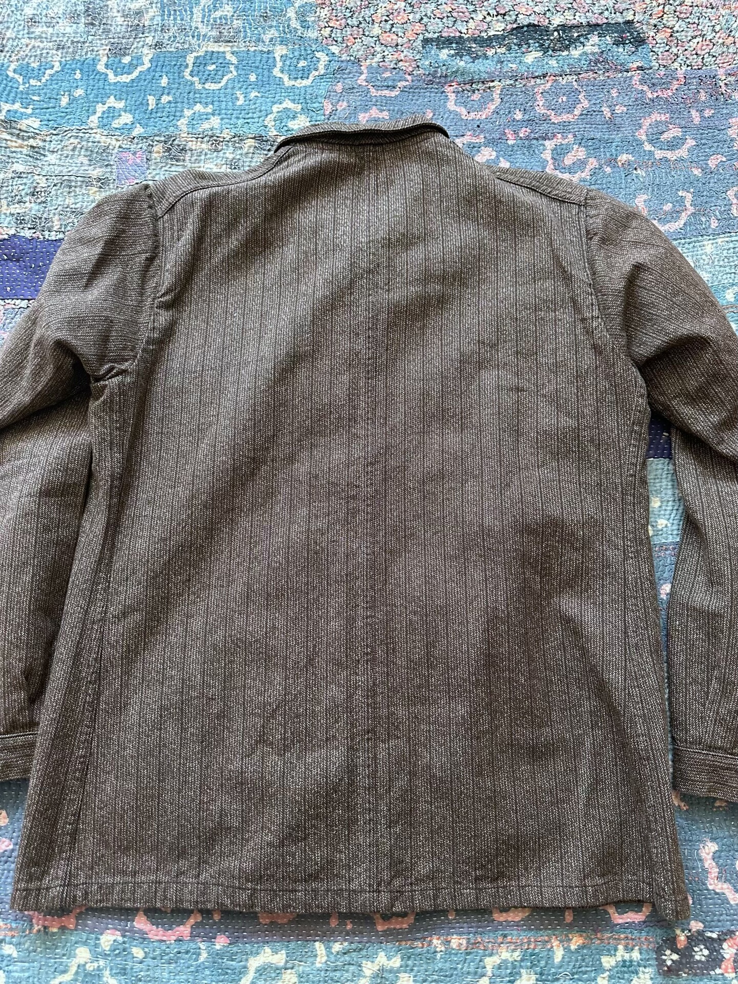Mister Freedom Brown Striped Workwear Jacket — front
