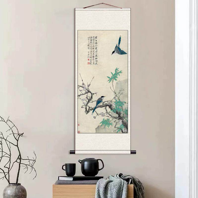 于非闇花鸟画名家字画素雅兰花酒店装饰画梅兰竹菊挂画国画荷花图