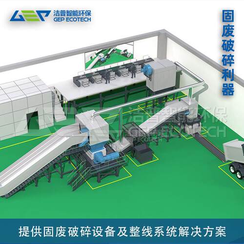 大件垃圾破碎机床垫沙发撕碎处置设备大件垃圾替代燃料制备