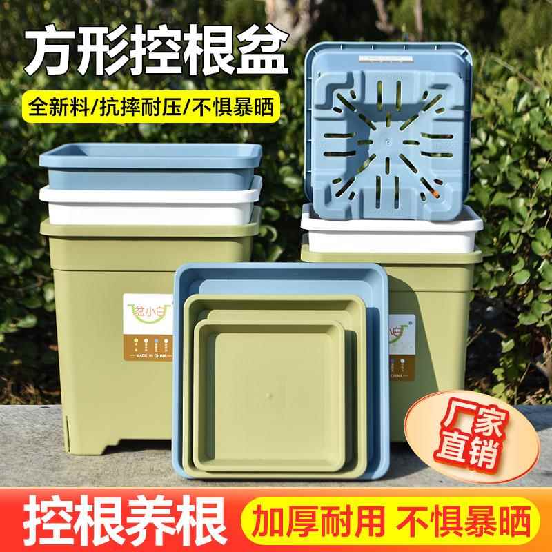 草莓盆方形花盆方盆透气控根青山加仑盆三代盆栽大号塑料盆