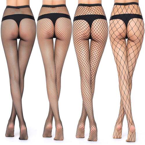 3-Pack Women'S Fishnet Tights Small Medium & Large Mesh For