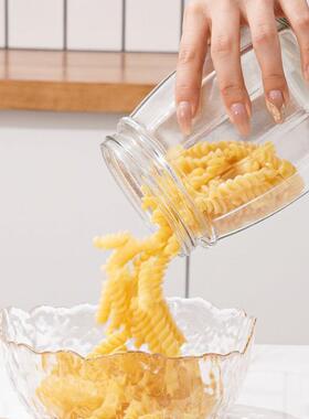 Wholesale transparent kitchen storage jars for grains, cerea