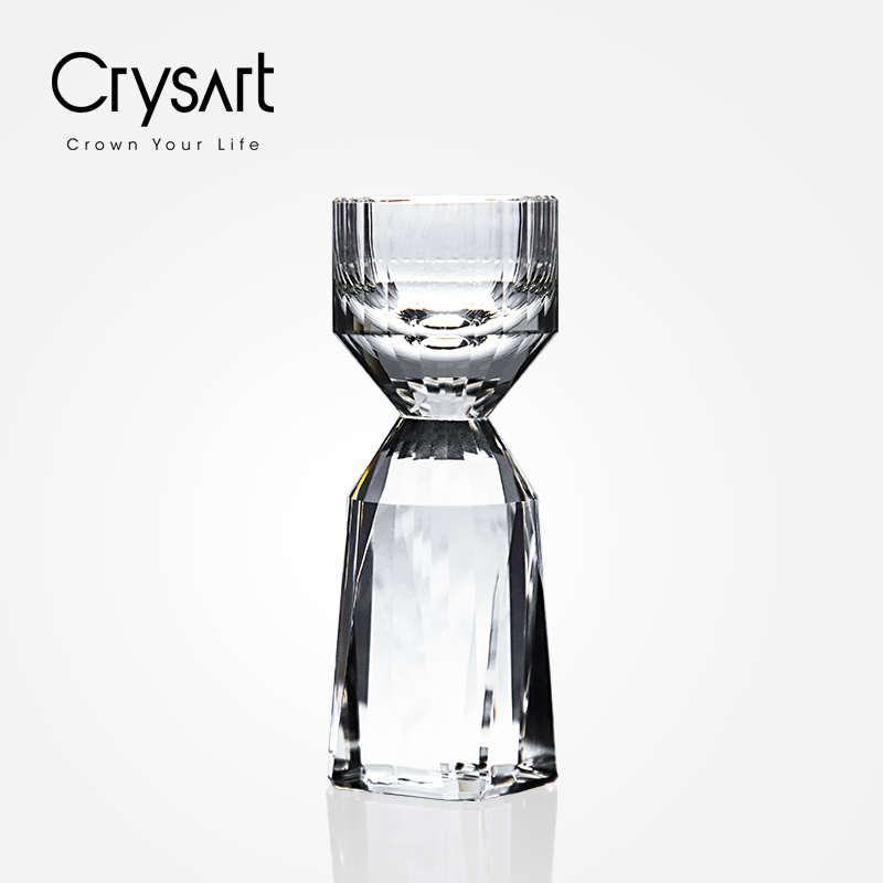 Crystal屹泰专利白烈酒杯K9级水晶一口杯10ml多棱切割六只礼盒装