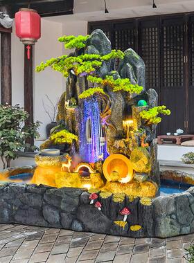 假山流水喷泉鱼缸循环水景客厅玄关办公室装饰摆件乔迁开业送礼品