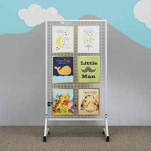 可移动作品展示架铁艺网架夜市展示架铁艺摊位货架摆摊架子陈列架