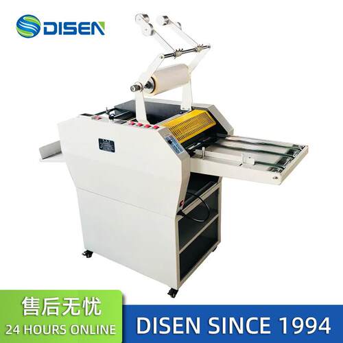 90F数码油加温半自动覆膜机带压纹冷热裱机Automatic Laminator
