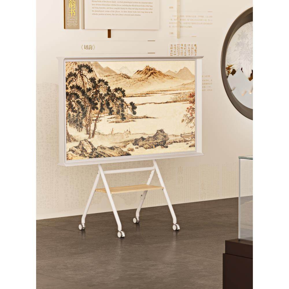 北弧电视机支架收纳柜落地可移动电视推 车挂架通用65 75 85寸